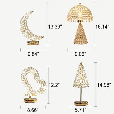 Modern Light Luxury Creative Pattern Crystal 1-Light Tischlampe 