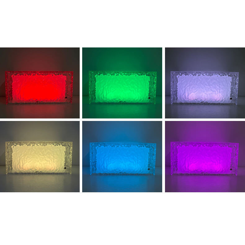 مصباح طاولة ديكوري LED RGB أكريليك مكعب ثلجي مبتكر 
