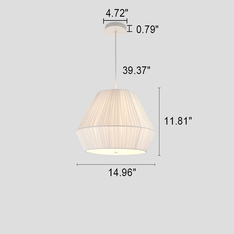 Nordic Minimalist Fabric Oval Round 3-Light Chandelier