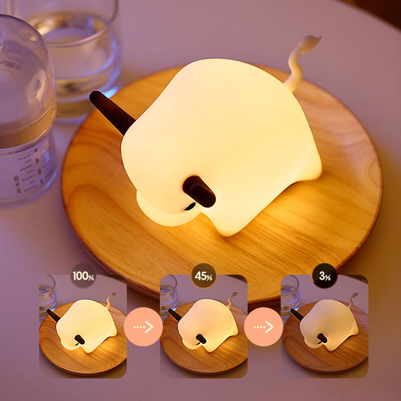 Lampe de table Creative Silicone Bulls LED USB Soft Light Night Light 