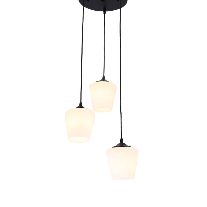 Nordic Simple Cone Shade Island Light 3-Licht-Kronleuchter