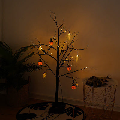 Halloween Pumpkin Skeleton Tree Light LED Simulation Tree Decoration Light