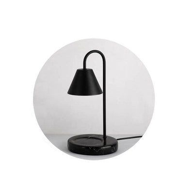 Lámpara de mesa de cera fundida de 1 luz con base de mármol sólido nórdico en forma de cono 