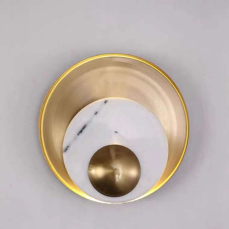 Nordic Luxury Disc Marmor Metall LED Wandleuchte 