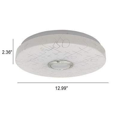 Modern Simple Intelligent Control Round LED Flush Mount Ceiling Light