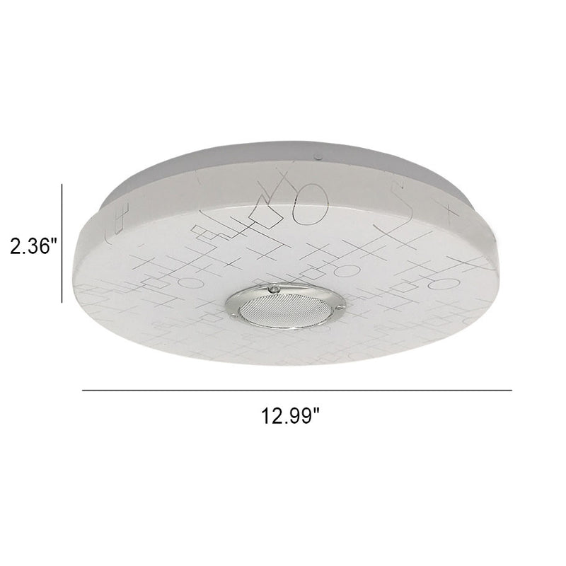 Modern Simple Intelligent Control Round LED Flush Mount Ceiling Light