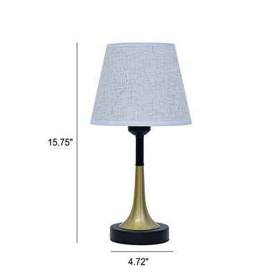 Lampe de table LED avec télécommande USB en tissu métallique rétro européen 