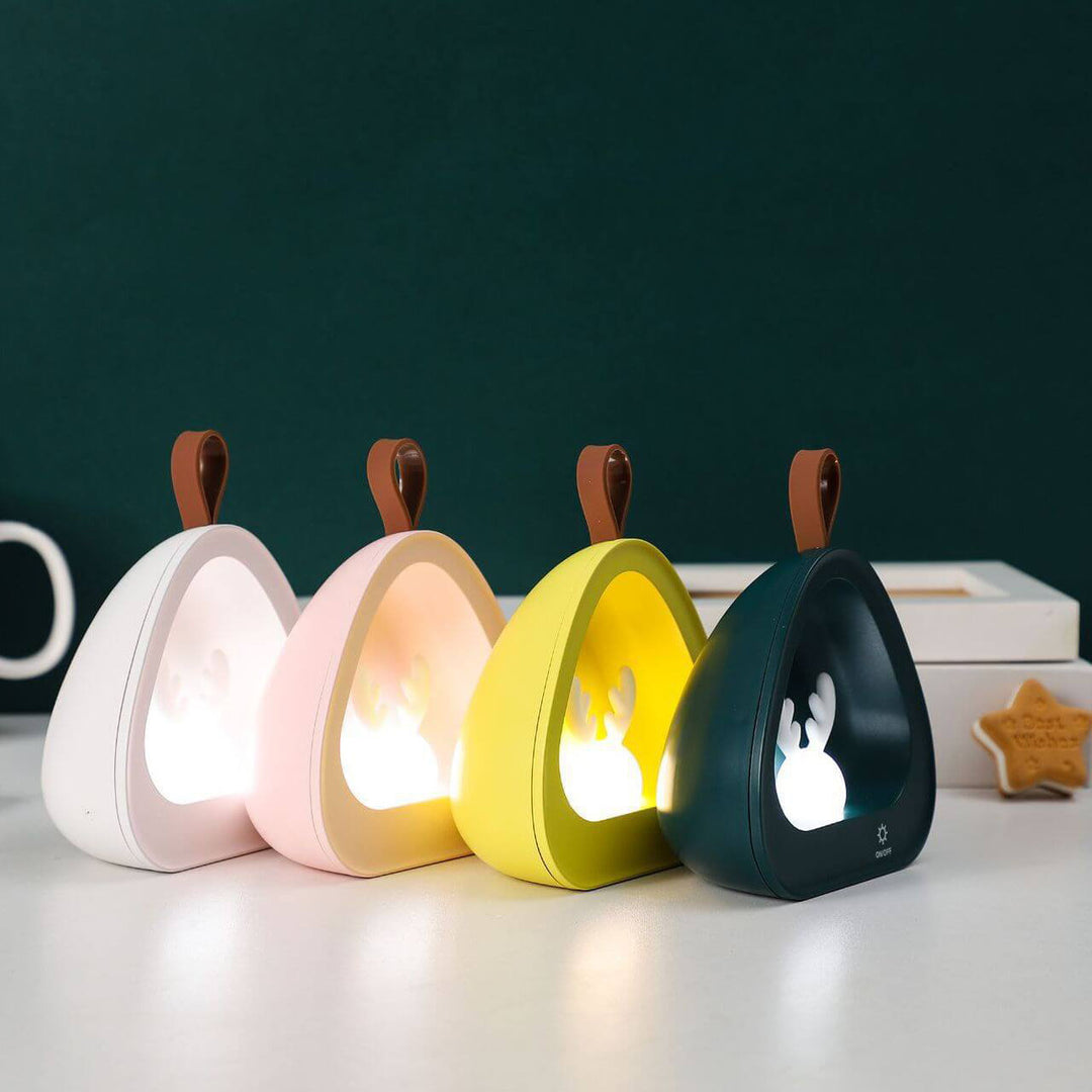 Créatif mignon cerf Silicone USB charge Portable LED veilleuse lampe de Table 