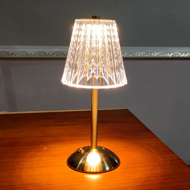 Kreative Diamant Kristall Acryl Metall Touch LED Tischlampe 