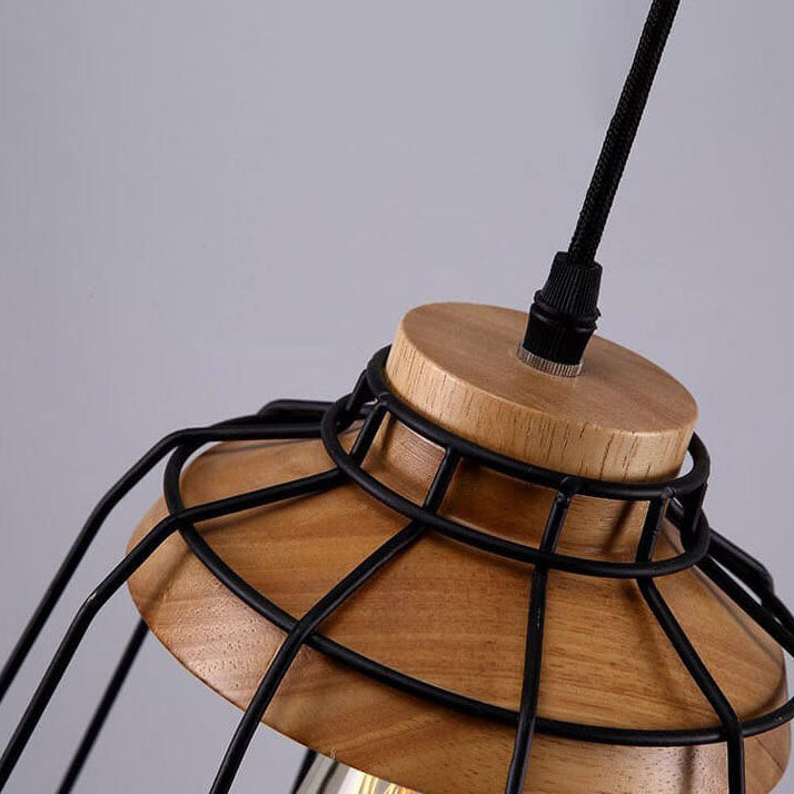 Scandinavian Minimalist Willow Iron 1-Light Pendant Light