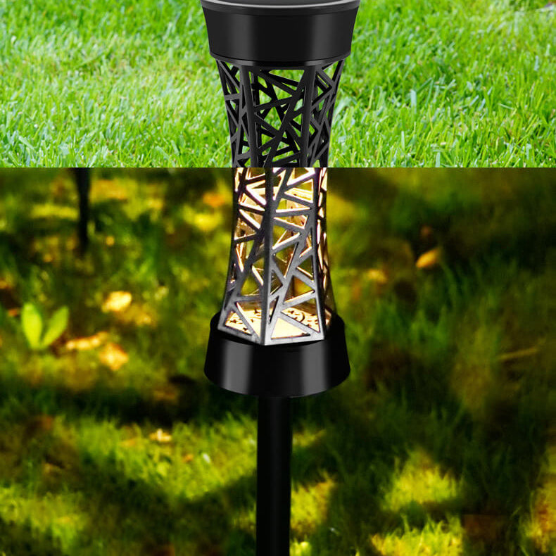Solar Column Hollow Design LED Outdoor Garden Ground Insert Path Light