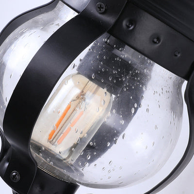 Wasserdichte kreative LED-Wandleuchte mit gebogenem Glasschirm 
