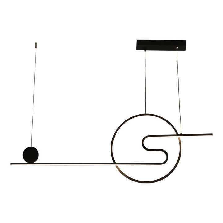 Nordische minimalistische Linien runde Insel Licht LED Kronleuchter 