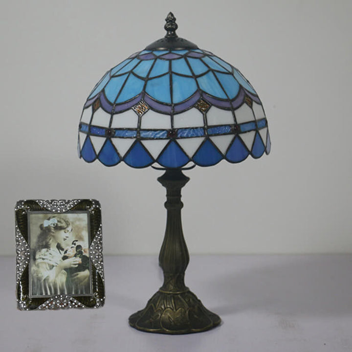 Lampe de Table en Alliage Tiffany Vintage Européenne à 1 Lumière 