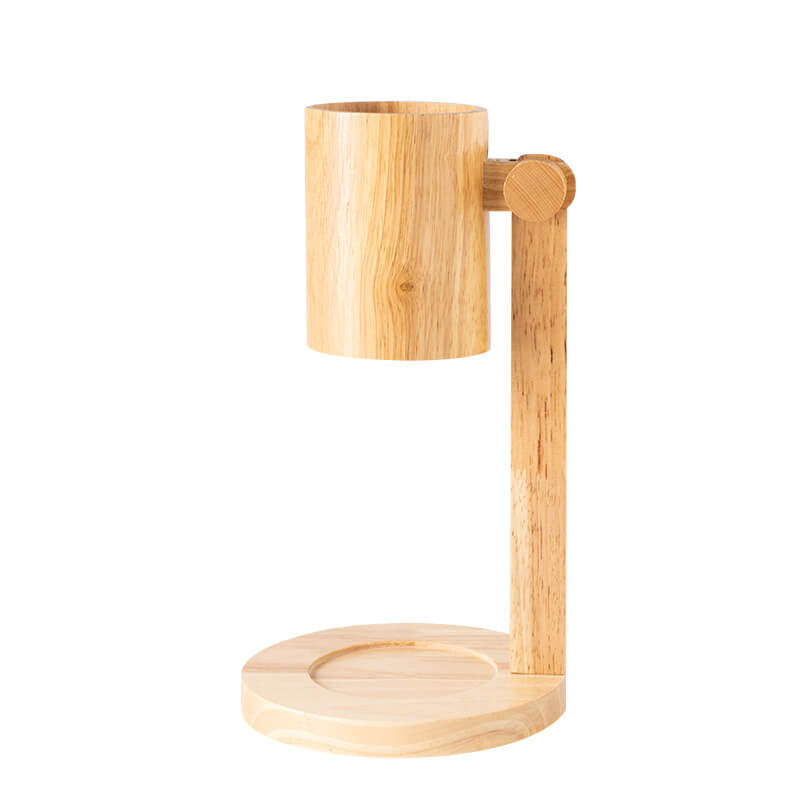 Modern Solid Wood Simple Lamp Head Adjustable LED Melting Wax Table Lamp