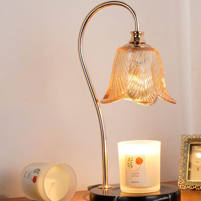 Nordic Light Luxury Log Marble 1-Licht-Tischlampe mit schmelzendem Wachs