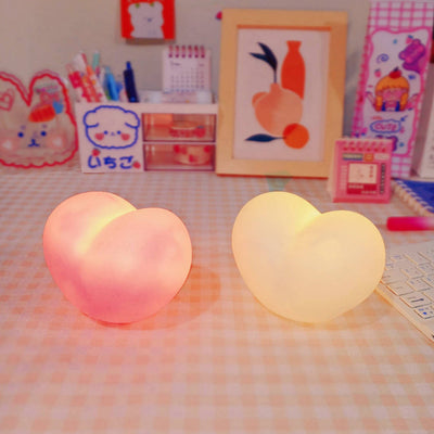 Modern Silicone Creative Heart LED Night Light Table Lamp