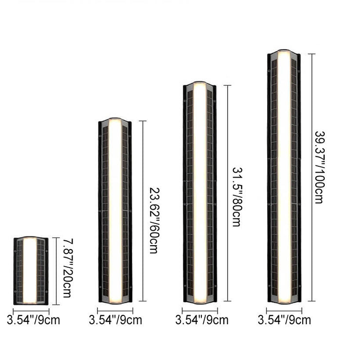 Moderna lámpara de pared LED para exteriores de acrílico impermeable de tira larga 