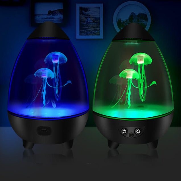 Protection des yeux créative USB méduse conception LED veilleuse lampe de table 