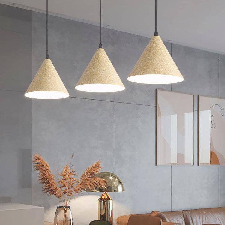 Moderne Minimalistische Wabi-Sabi Log Rundmund 1-Licht Pendelleuchte 