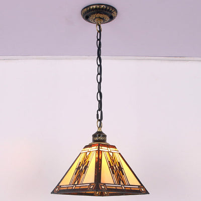 Nordic Retro Rustic Square Hardware Glass 1-Light Pendant Light