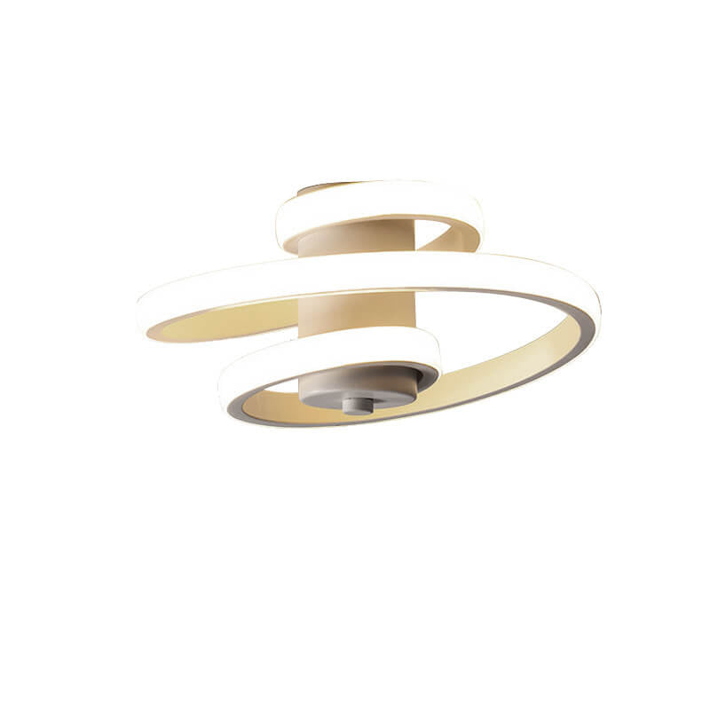 Luz de montaje empotrado LED de diseño en espiral de cinta de aluminio minimalista nórdico 