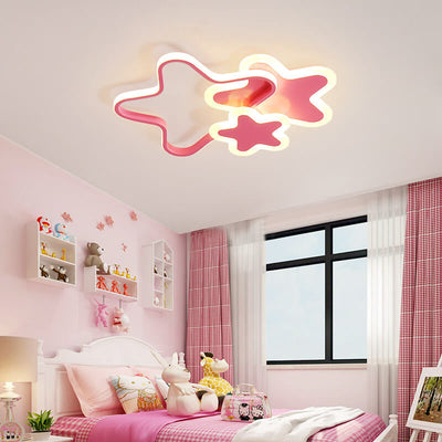 Nordic Cartoon Star Shape LED Flush Mount Ceiling Light