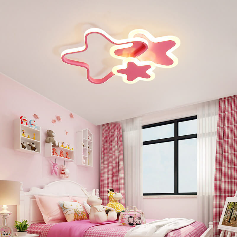 Nordic Cartoon Star Shape LED Flush Mount Ceiling Light