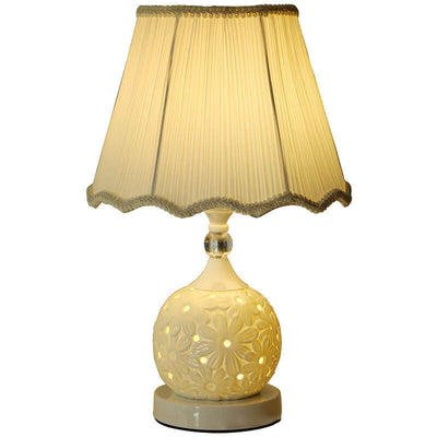 Lampe de Table en Céramique Minimaliste Européenne avec Télécommande et Variation de Lumière 1 Lumière 