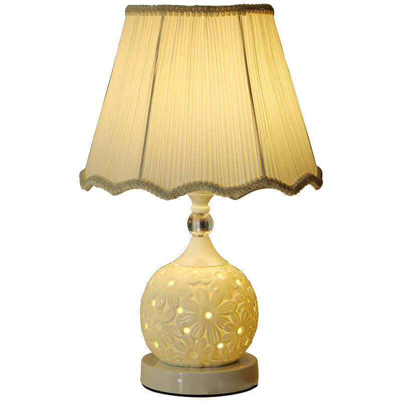 Lampe de Table en Céramique Minimaliste Européenne avec Télécommande et Variation de Lumière 1 Lumière 