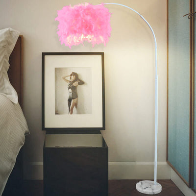 Modern Nordic Creative Feather 1-Light Standing Floor Lamp