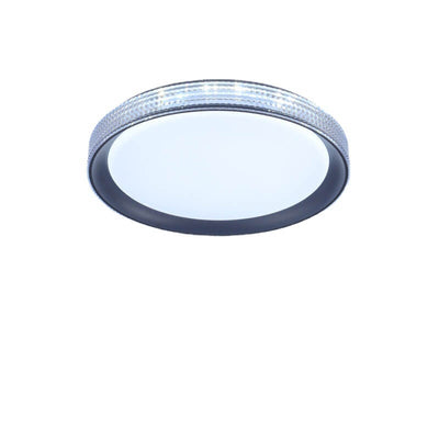 Modern Luxury Crystal Water Wave Diamond Circle LED Flush Mount Ceiling Light
