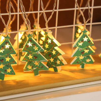 Guirlande lumineuse décorative de Noël Peinte cloches élan Boîte à piles LED Guirlande lumineuse 