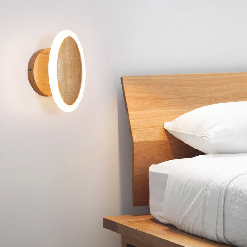 Modern Minimalist Log Oval LED Semi-Flush Mount Ceiling Light