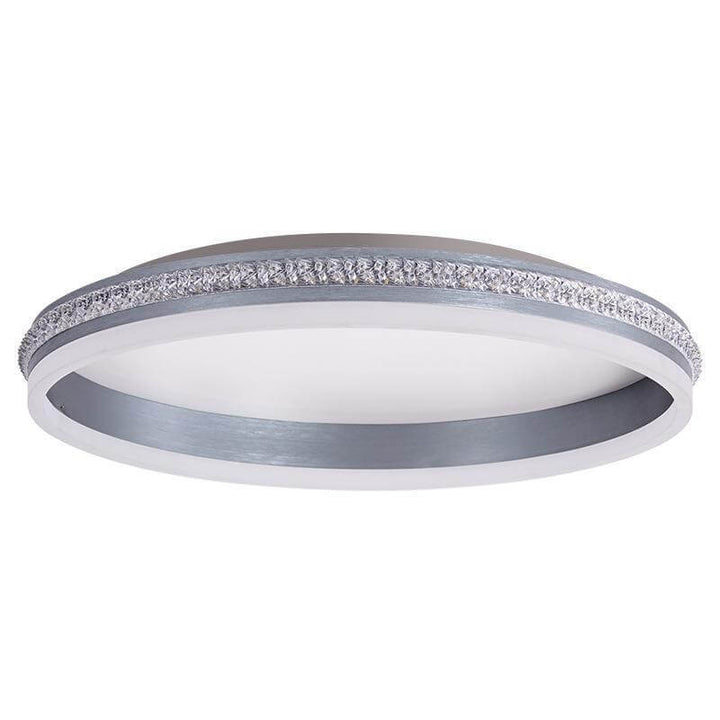 Modern Minimalist Aluminum Iron Acrylic Round Ring Brushed LED Flush Mount Ceiling Light For Living Room &amp; Bedroom
