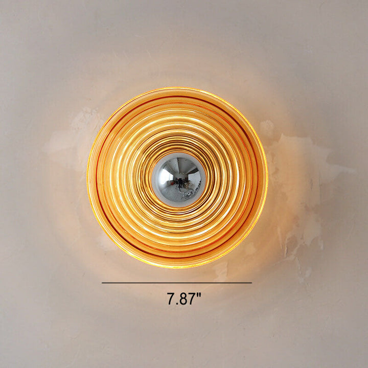 Moderne kreative Wasser-Ripple-transparente Glaseisen-1-Licht-Wandleuchte-Lampe 