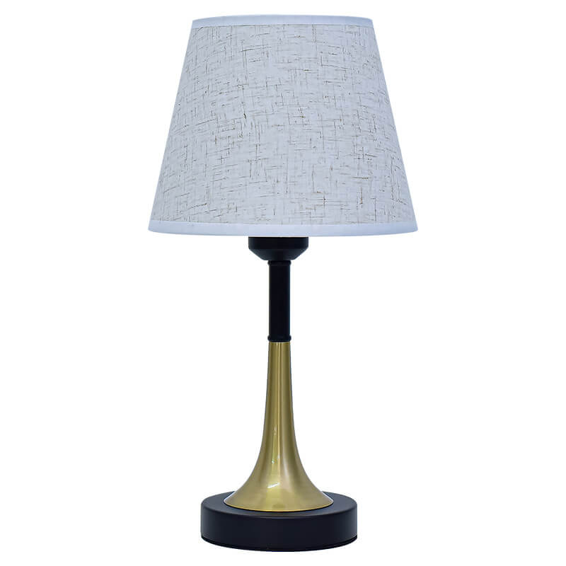 Lampe de table LED avec télécommande USB en tissu métallique rétro européen 