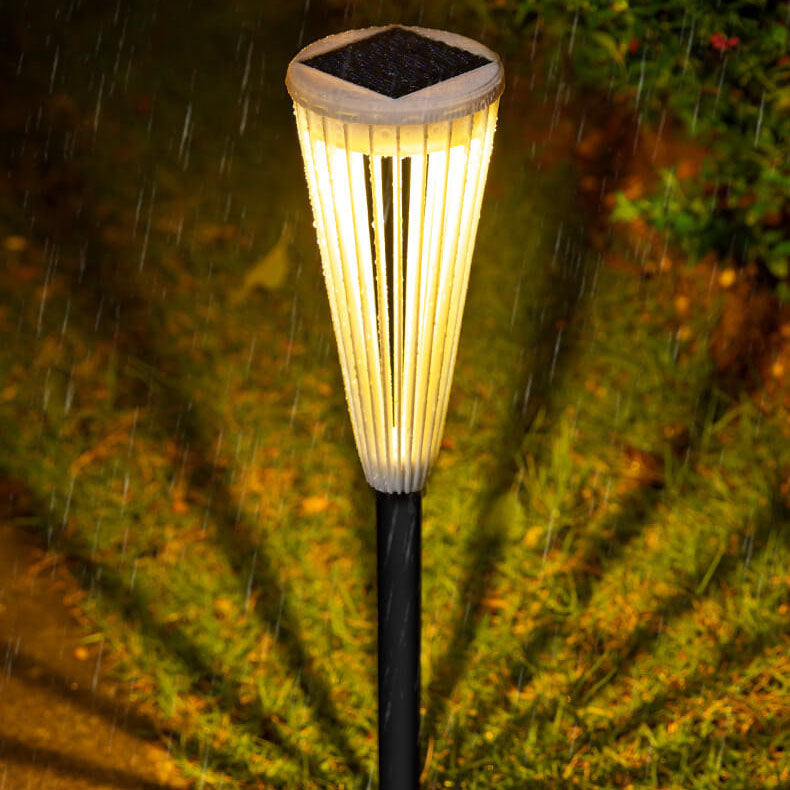 Solar Outdoor Hollow Umbrella Design LED Waterproof Garden Lawn Ground Insert Landscape Light
