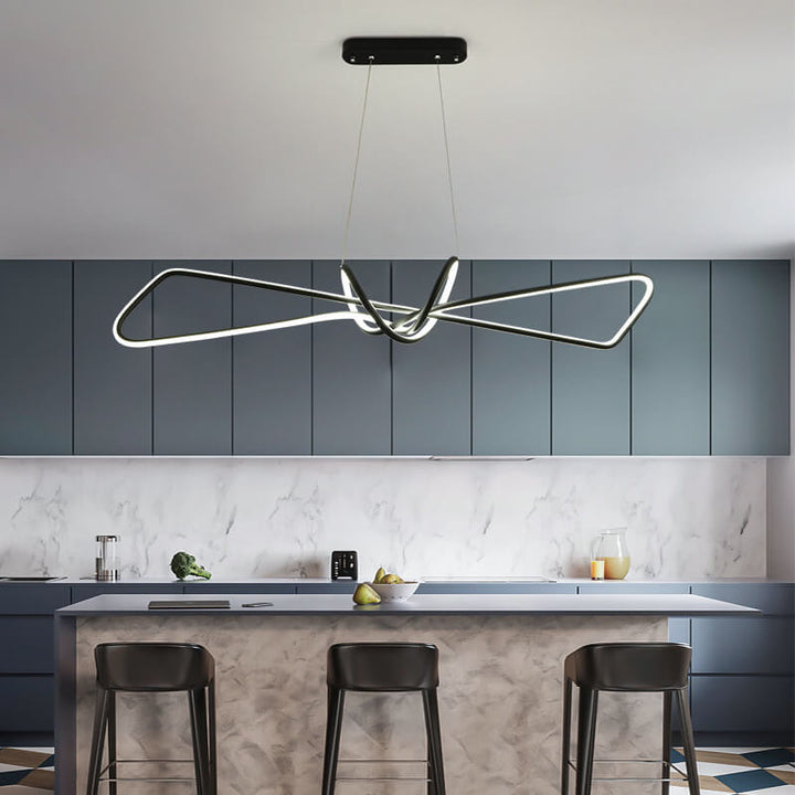 Lustre LED créatif avec design de nœud léger et luxueux 