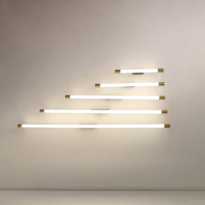 مصباح حائطي LED أنيق بأنبوب رفيع من الألومنيوم والبولي كربونات بأسلوب عصري بسيط لغرفة المعيشة 