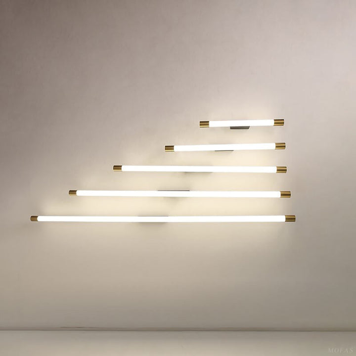 مصباح حائطي LED أنيق بأنبوب رفيع من الألومنيوم والبولي كربونات بأسلوب عصري بسيط لغرفة المعيشة 