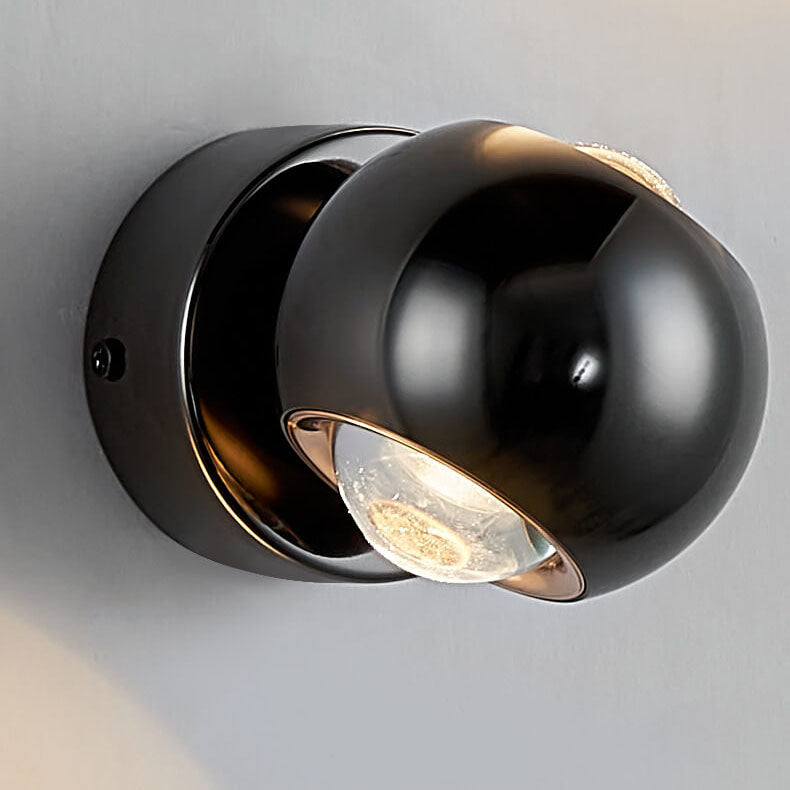 Moderne minimalistische einfarbige runde drehbare Eisen-Aluminium-COB-LED-Wandleuchte 
