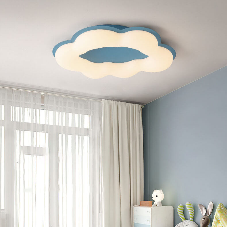 Modern Minimalist Colorful Clouds PE LED Flush Mount Ceiling Light