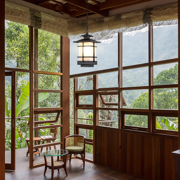 Neues chinesisches Antiquitätenpavillon-Design 1-Licht Pendelleuchte 