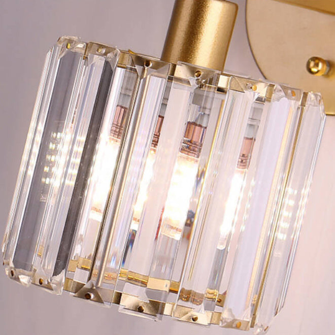 Modern Light Luxury Crystal Long Arm 1-Light Wall Sconce Lamp