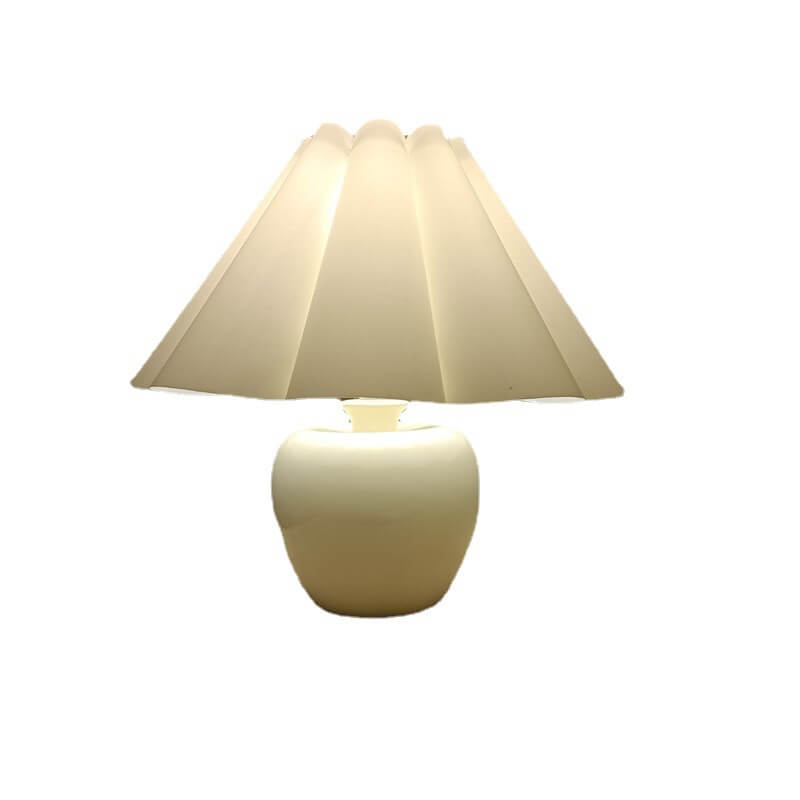 Nordic Ceramic Cloth Pleated 1-Light Table Lamp