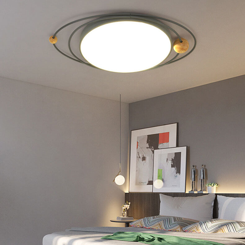 Nordic Creative Round Iron Ring LED Flush Mount Ceiling Light