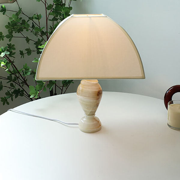 Französische Vintage Tischlampe mit kegelförmigem Jadesockel und 1 Leuchte
