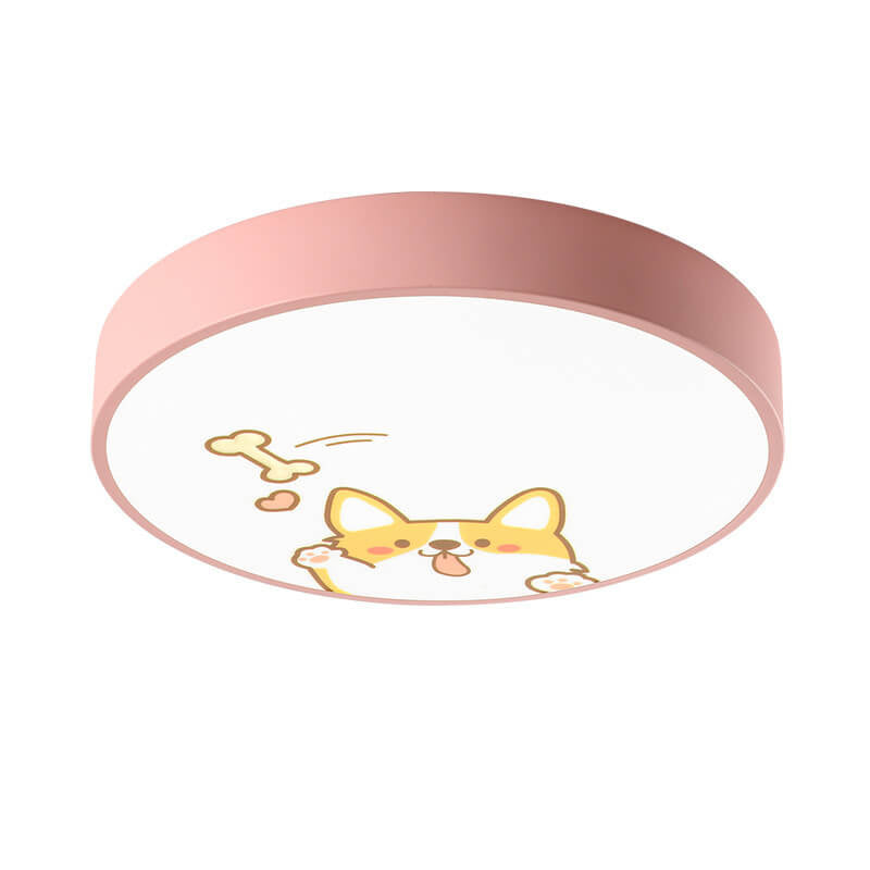 Plafonnier LED rond coloré et créatif pour enfants 