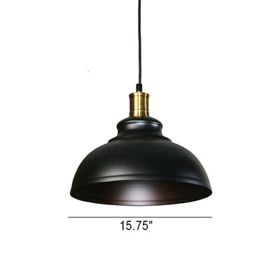 Industrial Simple Dome Round Pot Deckel Eisen 1-Licht Pendelleuchte 